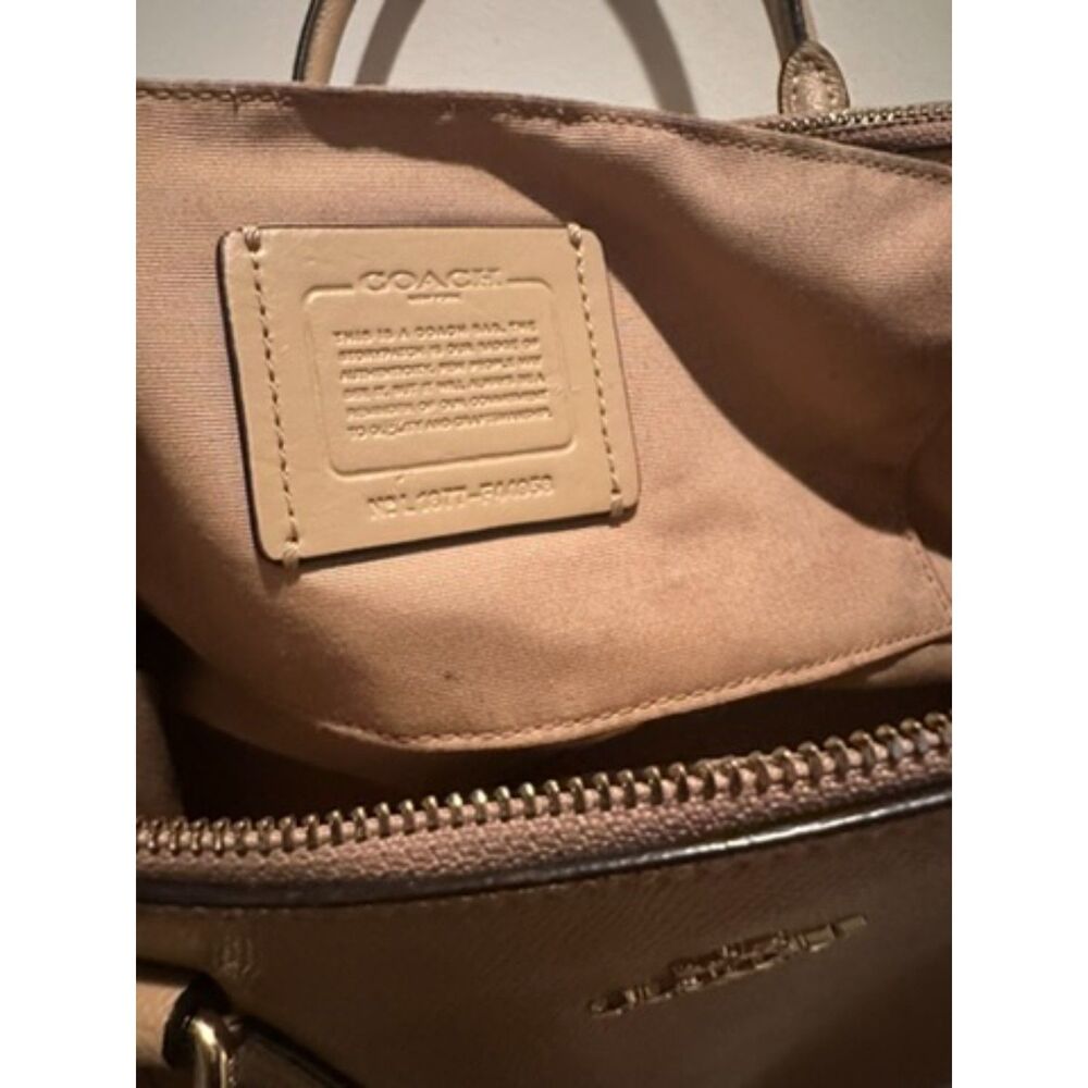 Coach Nude Leather Large Surrey Carryall Women's Purse - Picture 9 of 12